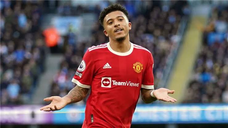جادون سانشو لاعب نادي مانشستر يونايتد الإنجليزي