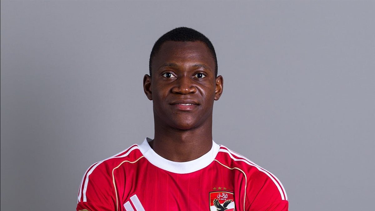 المالي أليو ديانج لاعب الفريق الأول لكرة القدم بالنادي الأهلي والذي ترددت أنباء في الفترة الأخيرة عن دخول جيرونا الإسباني في مفاوضات معه&nbsp;