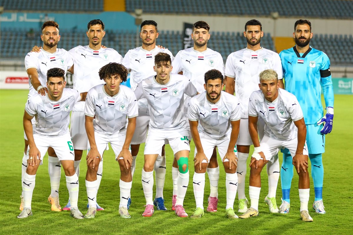 فريق المصري البورسعيدي خلال مواجهة طلائع الجيش بالجولة الثانية من دوري نايل 