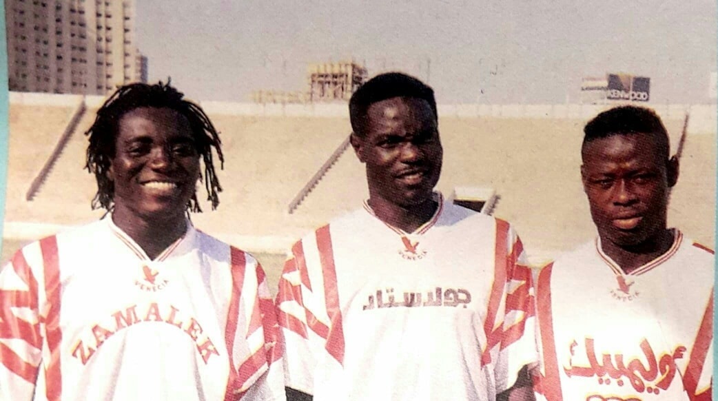 ويليام أنجانجا لاعب الزمالك السابق مع لاعبين محترفين