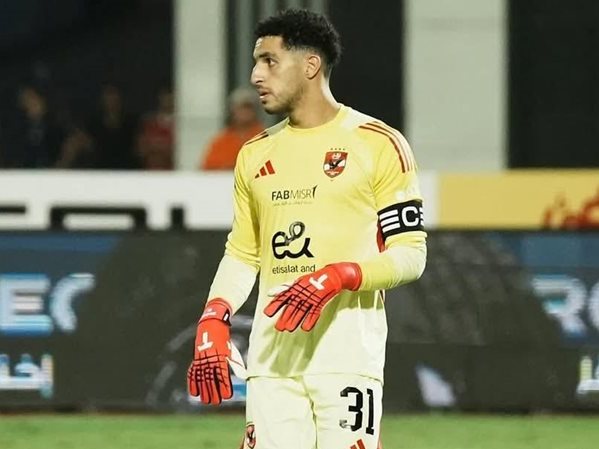 مصطفى شوبير حارس مرمى الفريق الأول لكرة القدم بالنادي الأهلي ومنتخب مصر&nbsp;