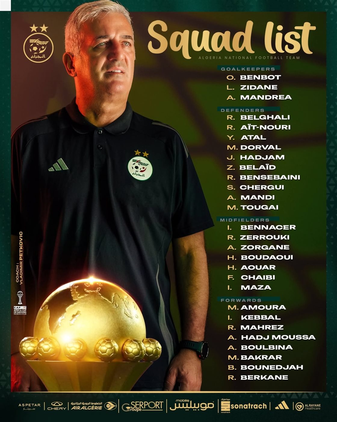 قائمة منتخب الجزائر