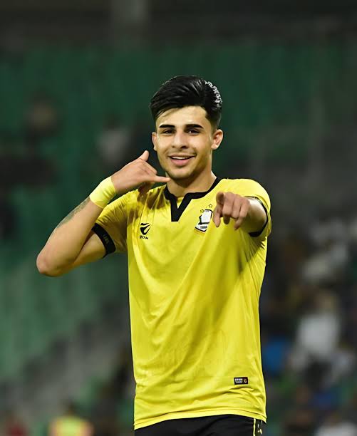 مصطفى قابيل لاعب الفريق الأول لكرة القدم بنادي أربيل العراقي&nbsp;