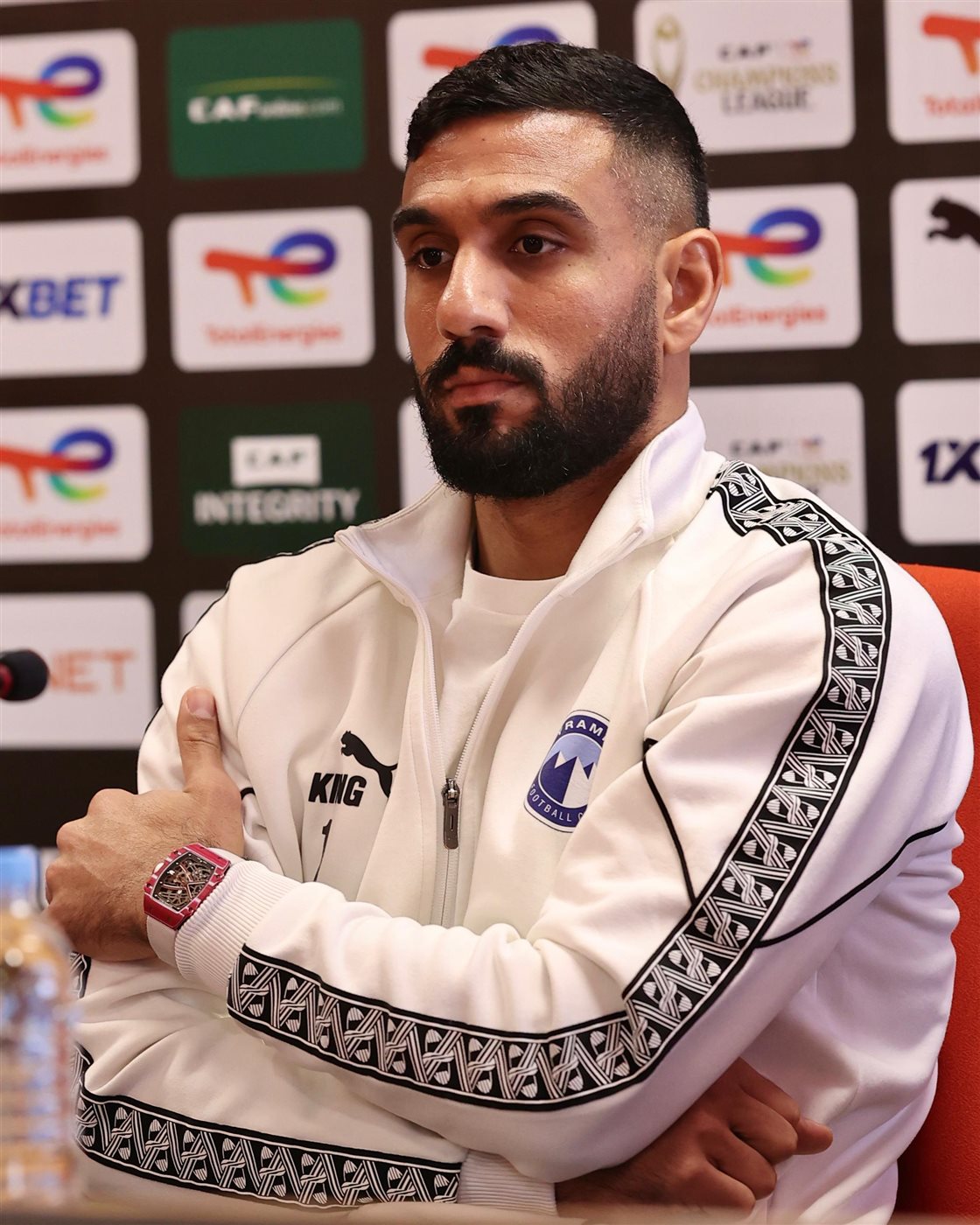 أحمد الشناوي حارس مرمى الفريق الأول لكرة القدم بنادي بيراميدز&nbsp;