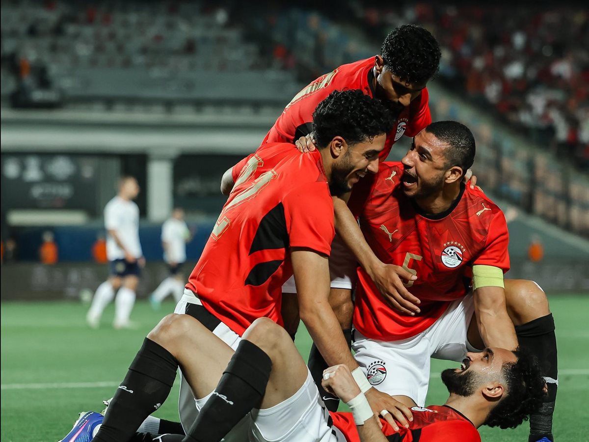 منتخب مصر لكرة القدم والذي يستعد لمواجهة البرازيل وديا