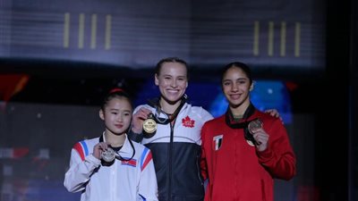 جودي عبدالله تحقق برونزية جهاز حصان القفز  في بطولة كأس العالم للجمباز الفني