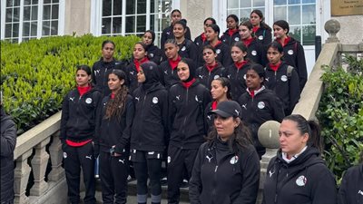  منتخب الكرة النسائية تحت 20 عاما يخوضن أول مران فى فرنسا 