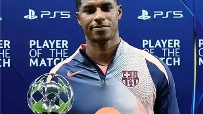 راشفورد يحصد أول جائزة فردية مع برشلونة بعد تألقه الأول بدوري الأبطال 