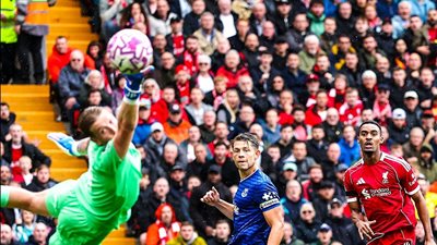 فيديو أهداف مباراة ليفربول وإيفرتون في الدوري الإنجليزي